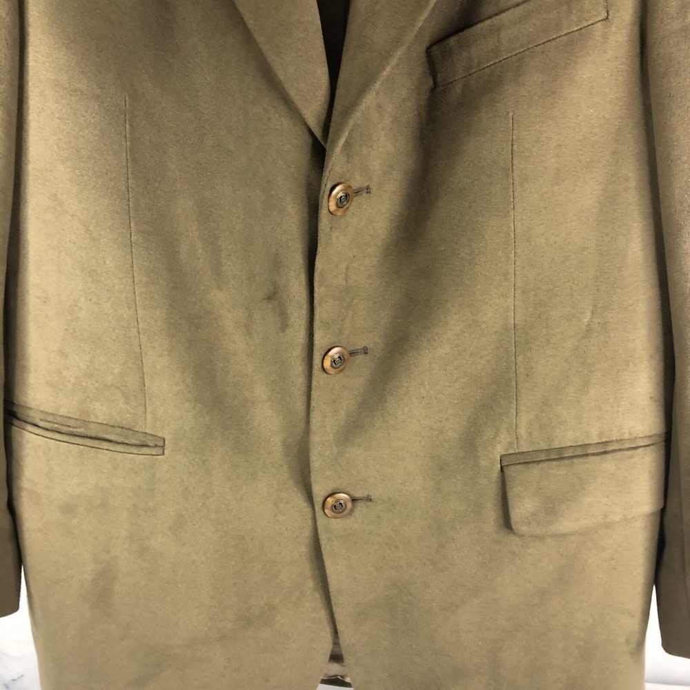 Brandini Solid Brown Microfiber Three Button Blaz… - image 3